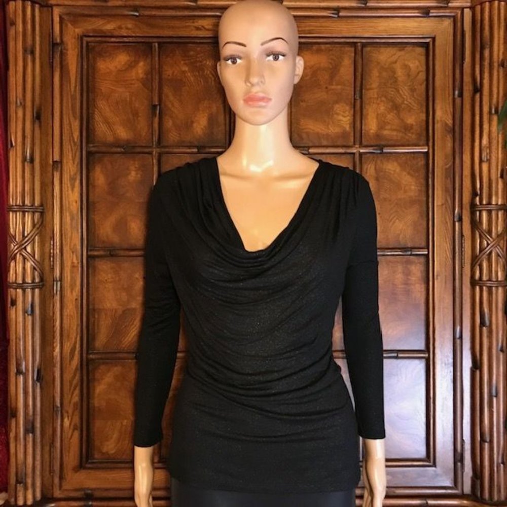 Jones New York Shimmer Modal Drape Blouse